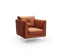 Preview: MODELL "FARINA", SESSEL IN TERRACOTTA STOFF ( ADORE, freie Farbwahl ) !