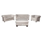 Preview: MODELL:  " CHESTERFIELD CLASSIC “  2 - SITZER SOFA IN STOFF AMORE PREMIUM *)