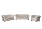 Preview: MODELL:  " CHESTERFIELD CLASSIC “  2 - SITZER SOFA IN STOFF AMORE PREMIUM *)