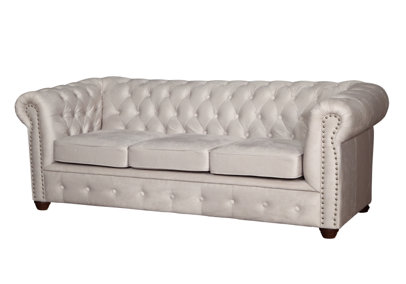 MODELL:  " CHESTERFIELD CLASSIC “  2 - SITZER SOFA IN STOFF AMORE PREMIUM *)