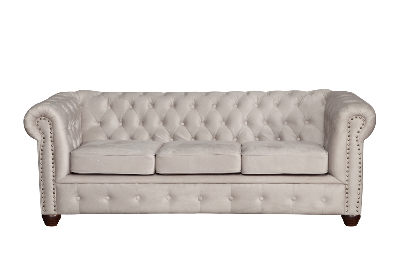 MODELL:  " CHESTERFIELD CLASSIC “  2 - SITZER SOFA IN STOFF AMORE PREMIUM *)