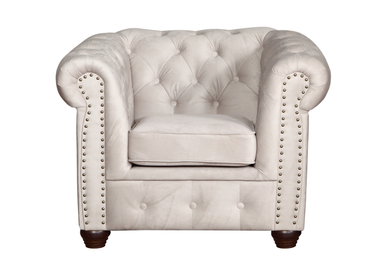 MODELL:  " CHESTERFIELD CLASSIC “  2 - SITZER SOFA IN STOFF AMORE PREMIUM *)