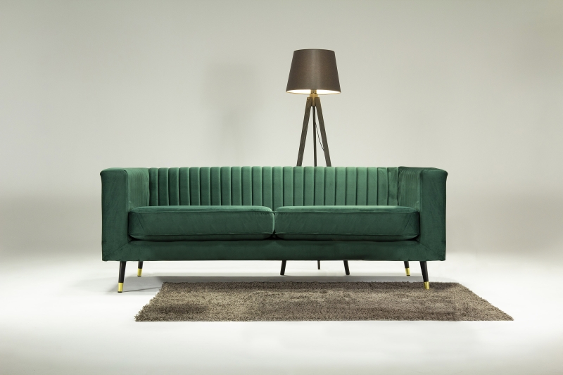 MODELL: ENYA 3 SITZER SOFA IN SAMTSTOFF „ VELOURS “ PREMIUM