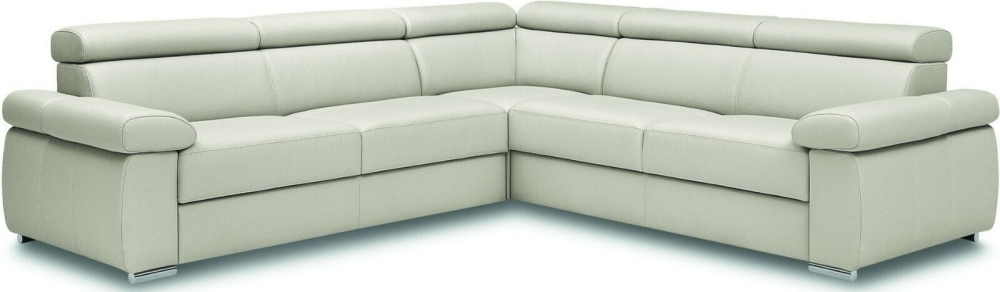 MODELL "ZOOM", ECKSOFA 3B+E+2,5BK MIT BETTFUNKTION UND STAURAUM , IN ECHTLEDER ( NATURELLE , freie Farbwahl ) !