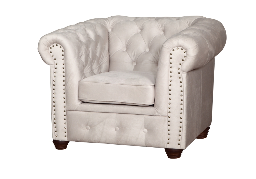 MODELL:  " CHESTERFIELD CLASSIC “  2 - SITZER SOFA IN STOFF AMORE PREMIUM *)