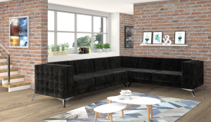 MODELL „WASHINGTON“ MODULARES ECKSOFA: 1 + 2 + 3 + (E) + 3 + 2 + 1 IN SAMTSTOFF VELVET PREMIUM